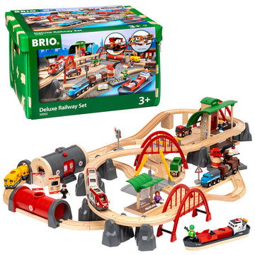 Játékok 3-5 éveseknek - Set trenulet deluxe - BRIO, 3+ ani