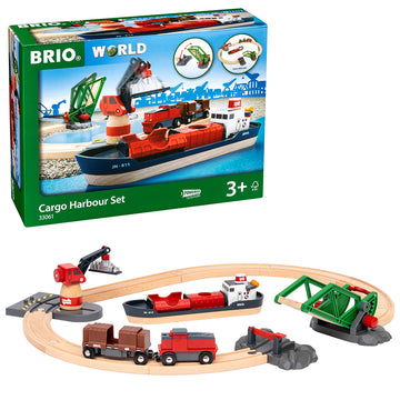 Játékok 3-5 éveseknek - Set trenulet port - BRIO, 3+ ani