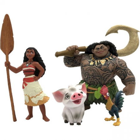Top Branduri - Bullyland Set Vaiana - 4 figurine