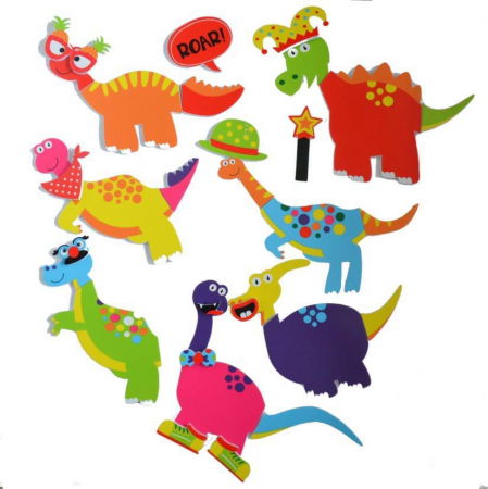 Baba játékok - Buddy&Barney Stickere Dinozauri - set de joaca pentru baie