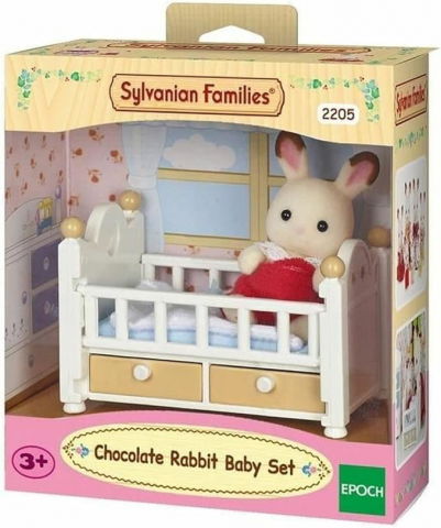 Jucarii animale - Epoch -Sylvanian Families-Set Patut Bebe Iepuras Chocolate