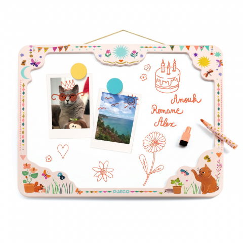 Lucru manual copii - Djeco-Tabla decorativa de scris model Pisici, Djeco