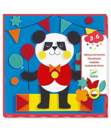 Állatfigurák játékok - Djeco-Tablouri-cu-fetru-Animale