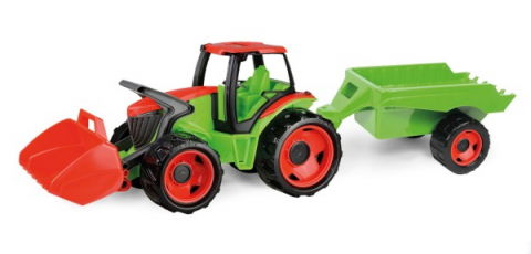 Első fogalmak játékok - Tractor cu remorca Lena din plastic Gigant verde 108 cm