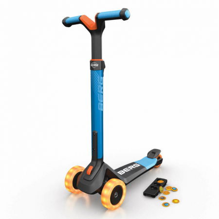 Trotinete copii - Berg Toys-Trotineta BERG Nexo Albastru Pliabila cu Lumini si Magnet