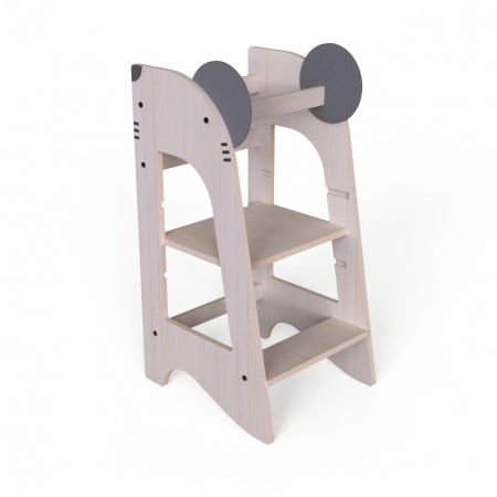 Baba kiegészítők - MamaToyz Turn de invatare-Learning Tower din lemn Soricel MamaToyz