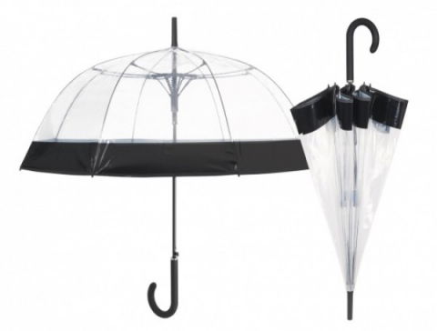 Első születésnapi ajándékok - Umbrela dama automata Perletti forma cupola cu margine neagra 89 cm diametru