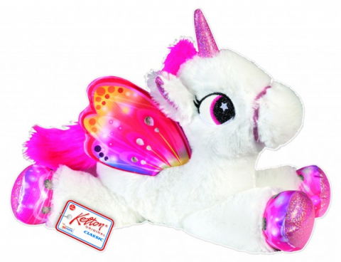 Oktató játékok - Unicorn plus RS Toys 40 cm alb cu roz