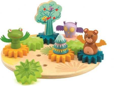 Első fogalmak játékok - Djeco-Petrecerea-animalelor-Set-rotite-dintate-lemn