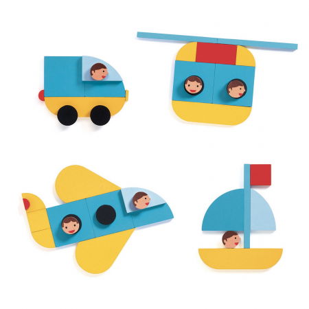 Jucarii Black Friday - Djeco-Ze-GeoVroom-Djeco-joc-de-construit-cu-piese-geometrice