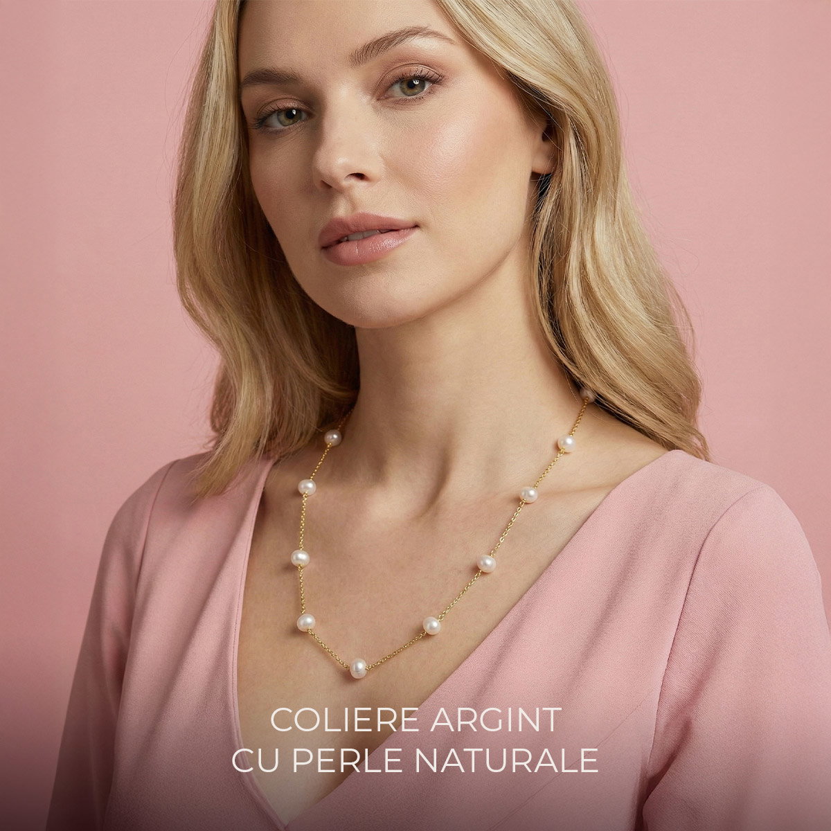 Coliere Argint cu Perle Naturale 8 martie