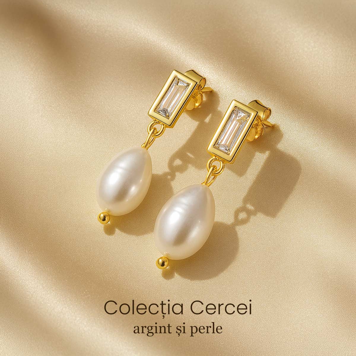 Cercei Argint cu Perle Naturale