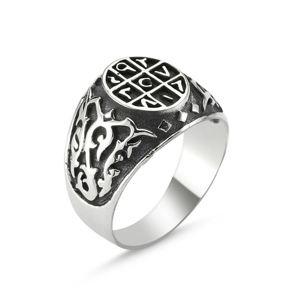 Inel argint Numerologie Abjad [1]