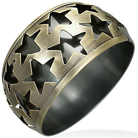 Bratara metalica model etnic cu stelute decupate [1]