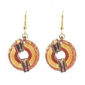 Cercei Fantezie  maro cu auriu [1]