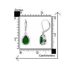 Cercei argint 925 picatura cu zirconii verzi si albe [3]