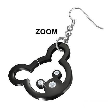 Cercei otel inox cu ursuleti si zirconii [2]