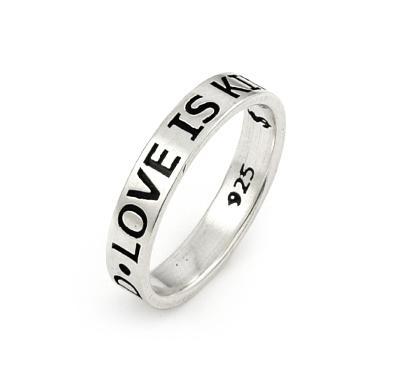Inel argint 925 LOVE IS KIND cu aspect vintage [1]