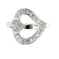 Inel argint 925 rodiat cu 2 inimioare si zirconii [2]