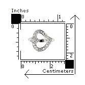 Inel argint 925 rodiat cu 2 inimioare si zirconii [3]