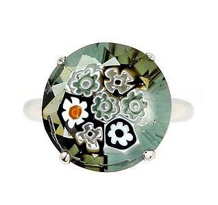 Inel argint 925 rodiat si sticla de Murano autentica [2]