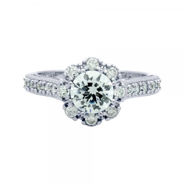 Inel elegant din argint 925 rodiat cu zirconii [2]