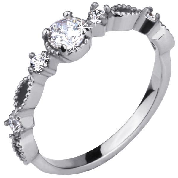 Inel elegant din otel inox cu zirconii [1]