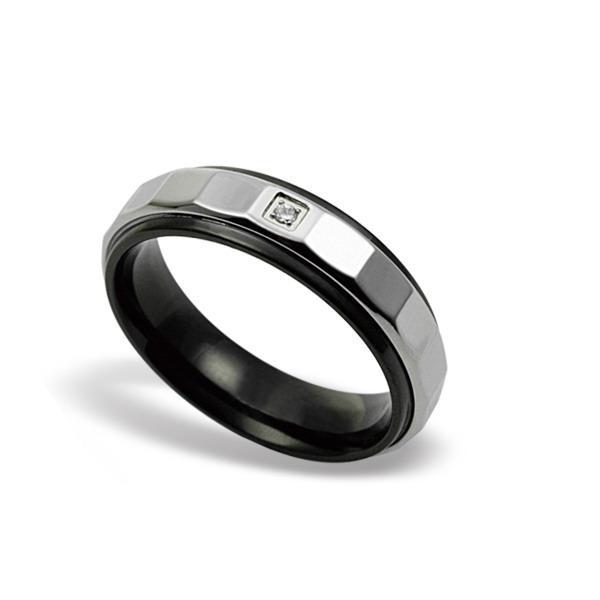 Inel elegant otel inox lucios si zirconiu alb [1]