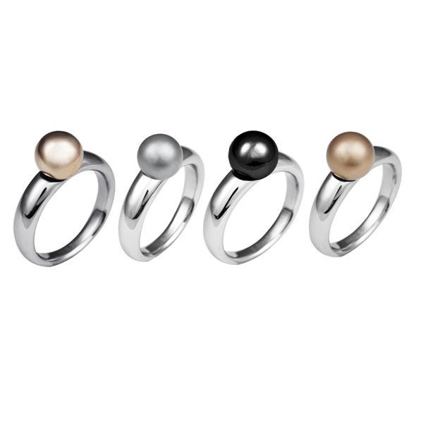 Inel otel inox cu biluta detasabila auriu mat [2]