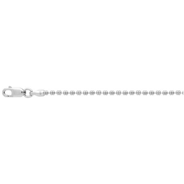 Lant argint 925 rodiat 1.8 mm cu bilute 40 cm [1]