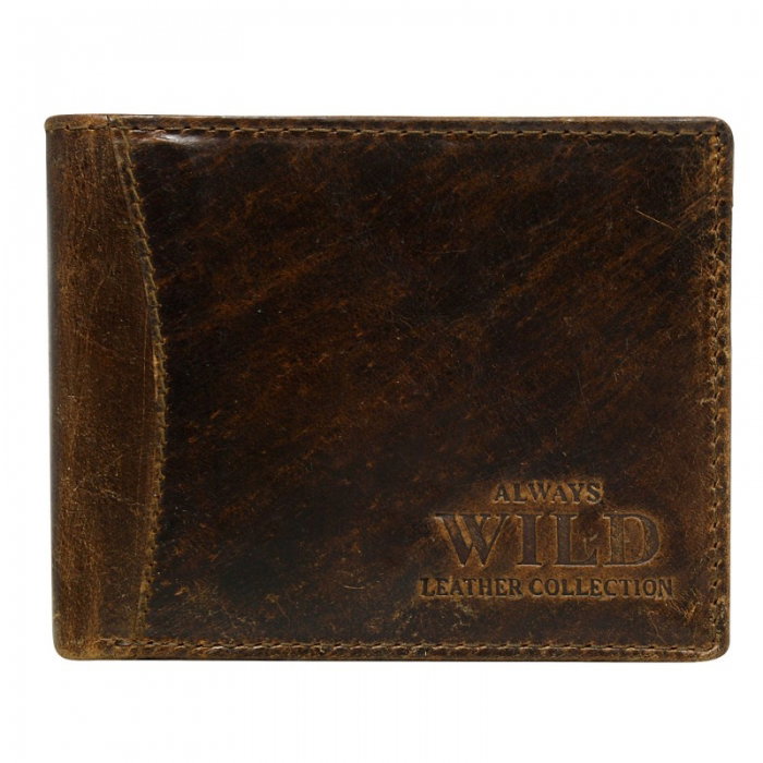 Portofel din piele naturala pt. barbati Wild PORM704 Maron [1]