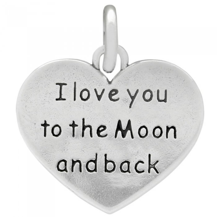 Pandant argint 925 cu doua fete I love you to the Moon and back PSX0633 - Be In Love [1]