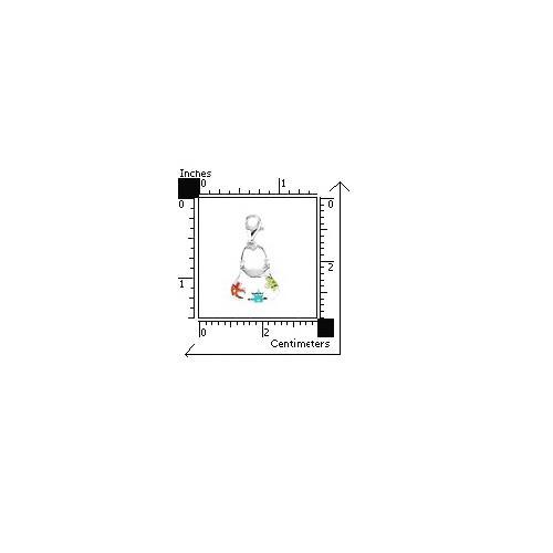 Talismant argint 925 rodiat gentuta pentru bratara sau lant [2]