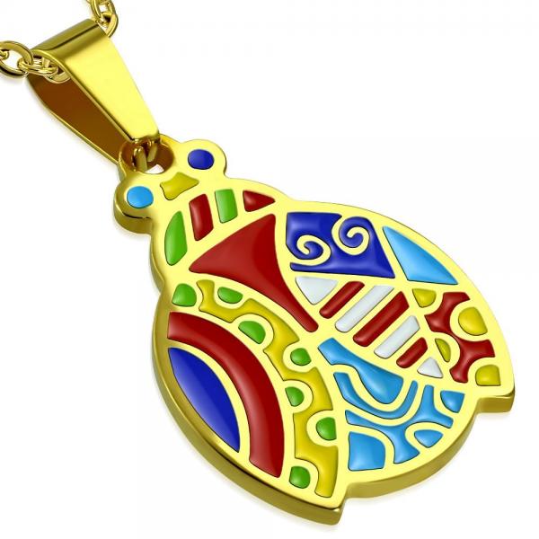 Pandant auriu otel inox cu gargarita [1]