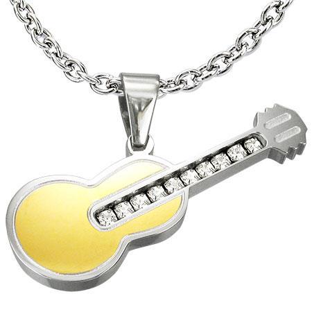 Pandant in forma de chitara cu zirconii [1]