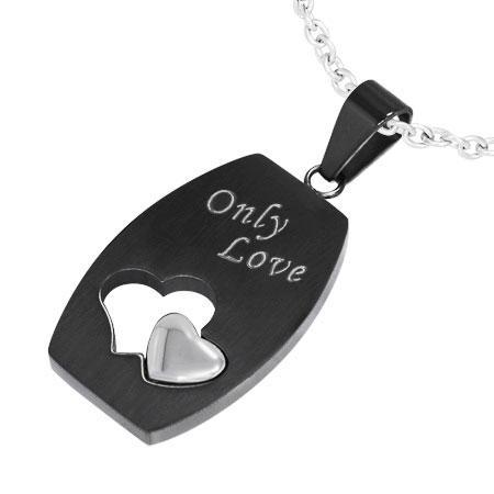 Pandant inox cu inimioare Only Love [1]