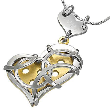 Pandant otel cu doua inimioare [1]