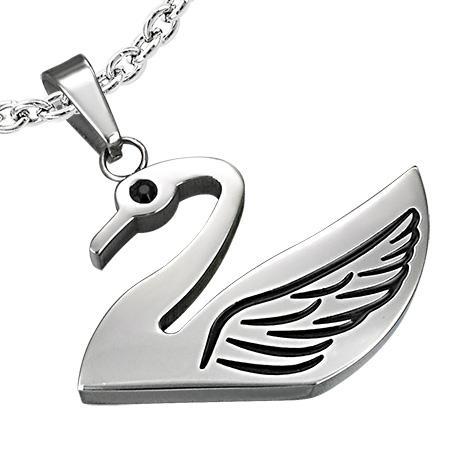 Pandant otel inox in forma de lebada [1]