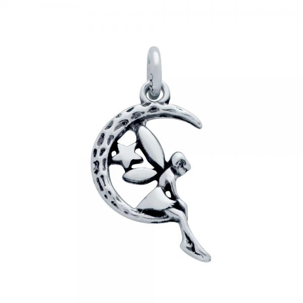 Pandantiv argint 925 semiluna cu zana si steluta  - Be Fantastic PSX0560 [1]
