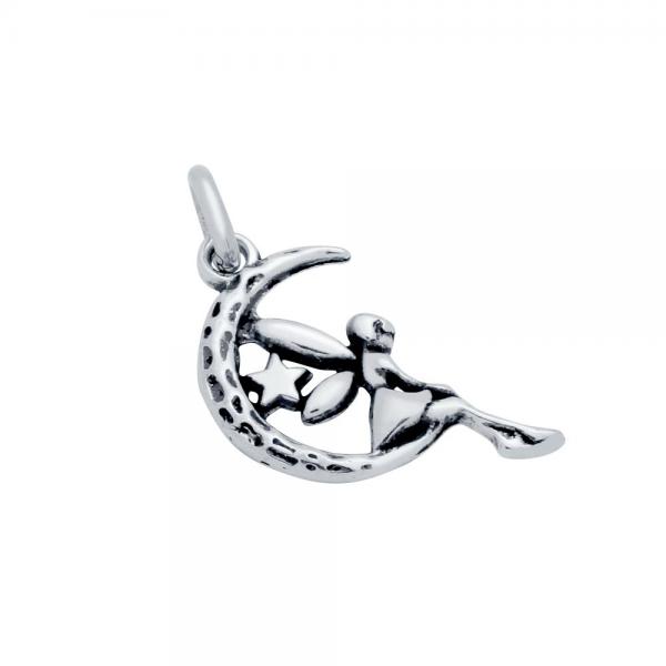 Pandantiv argint 925 semiluna cu zana si steluta  - Be Fantastic PSX0560 [2]