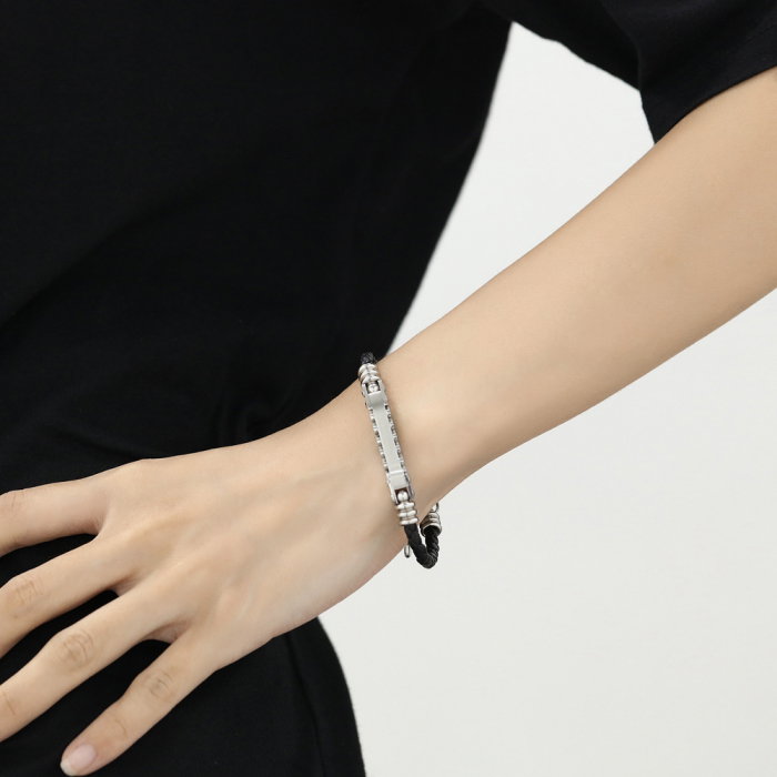 Bratara ajustabila piele si inox [3]