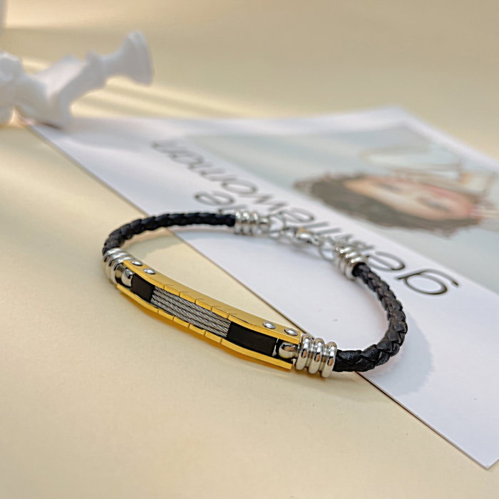 Bratara ajustabila piele si inox [8]