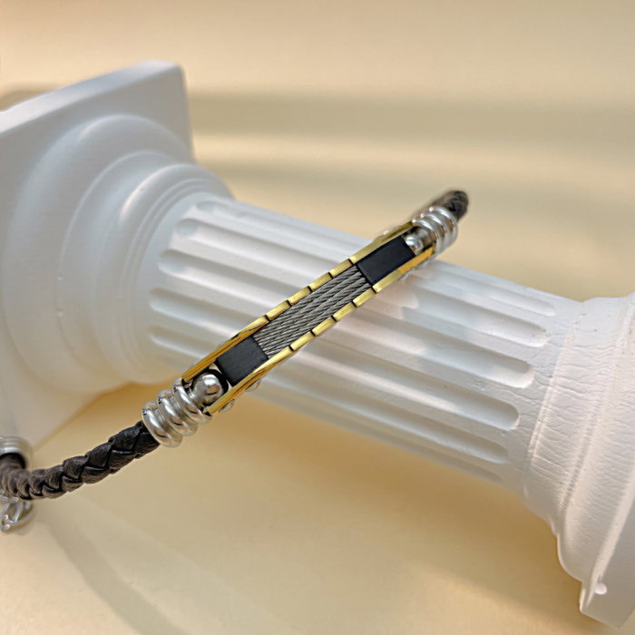 Bratara ajustabila piele si inox [3]