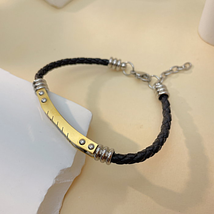 Bratara ajustabila piele si inox [5]