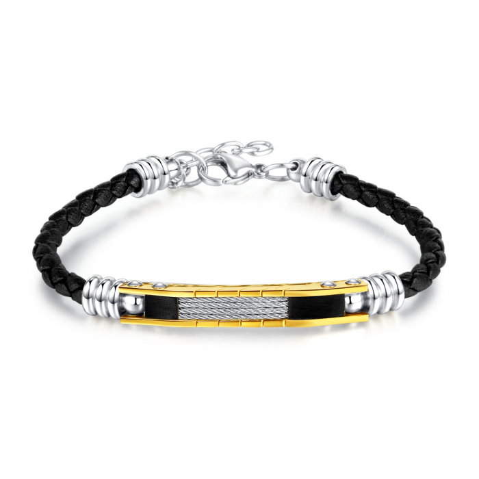 Bratara ajustabila piele si inox [1]