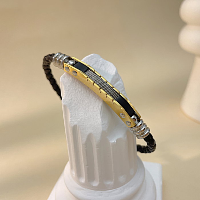 Bratara ajustabila piele si inox [2]