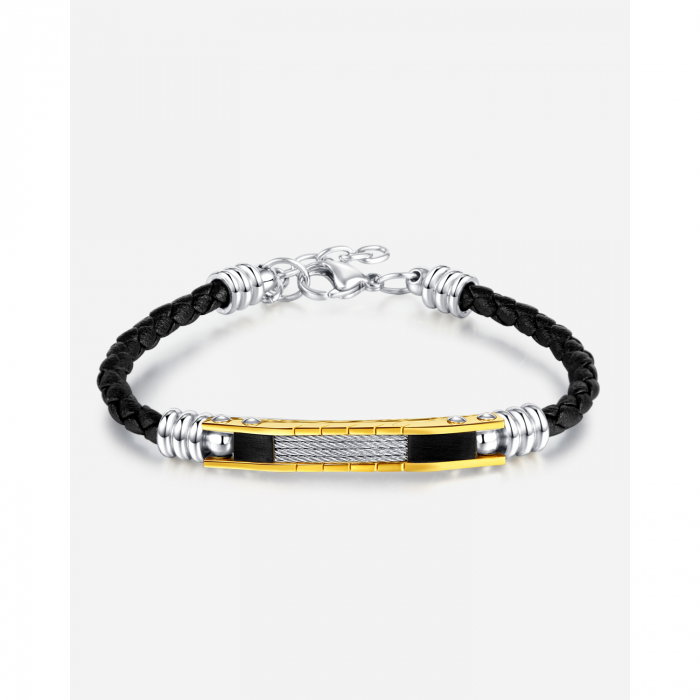 Bratara ajustabila piele si inox [15]