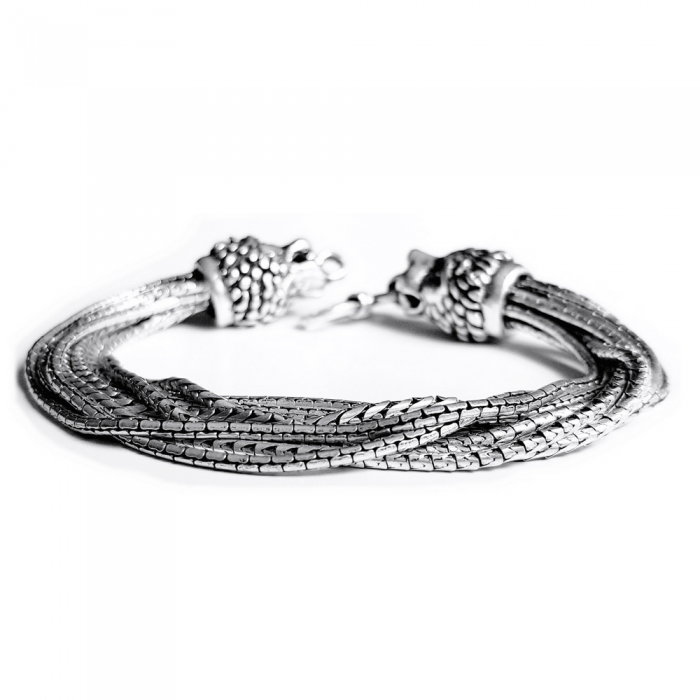 Bratara argint 925 cu capete de lei, Heracle [3]