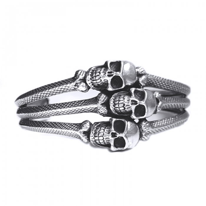 Bratara argint 925 cu cranii [1]