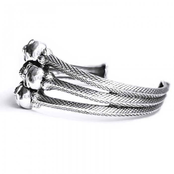 Bratara argint 925 cu cranii [2]